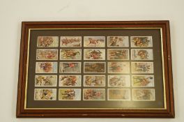 A full set of John Player cigarette cards Victoria cross frames