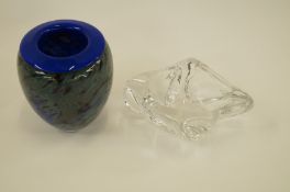 Daum style French art glass and another vase