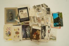 Collection of postcards and cigarette cards