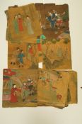 Various oriental paintings on paper
