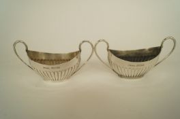 A pair of silver salts, by Mappin Brothers (William Gibson & John Lawrence Langman) Sheffield 1897