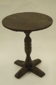 19th century single pedestal table on cross base