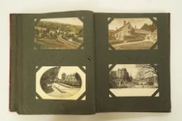 A postcard album containing mainly Somerset interest, approximately 120 cards