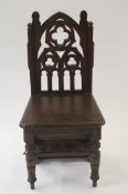 A Victorian oak metamorphic library chair