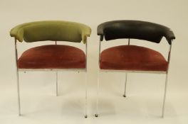 A pair of mid 20th century corner chairs