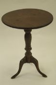 19th century mahogany pedestal table on tripod base