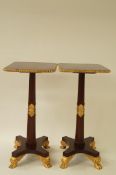 Two French empire side tables