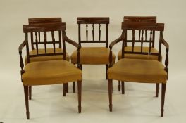 A set of four Victorian chairs and two matching carvers