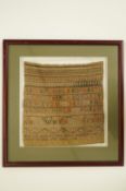 A late 18th century sampler by Anne Hewitt dated 1788
