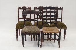 Five Victorian/Edwardian chairs