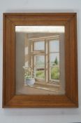 An egg tempera and acrylic painting "Landing Window" by Dylan Waldron 28/05/1985