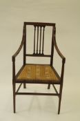 A single Victorian mahogany armchair