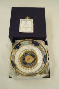 Royal Worcester - Milennium Flight Bowl. Limited edition 1000, number 307. 10 inch gilt and blue
