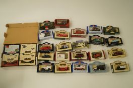 A large collection of various boxed toys including corgi etc