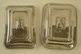 Silver plated entree dishes