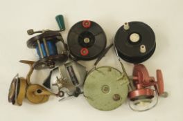 7 vintage 1950s and 1960s fishing reels