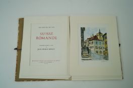 A collection various Swiss signed prints entitled "Suisse Romande" by Jean-Pierre Remon