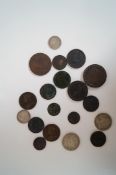 A collection of British coins including Queen Victoria