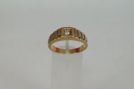 An 18ct gold, diamond gents Rolex ring