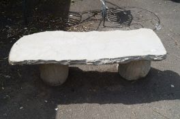 Stoneware seat - timber styled