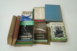 Collection of books on fishing