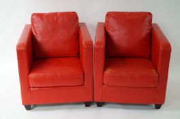 Two Red Chairs, Faux Leather