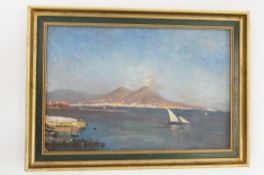 Oil painting of Bay of Naples