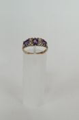 A 9ct gold and amethyst ring