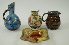 A George Jones ewer, Royal Doulton jug, Minton secessionist bowl and other items