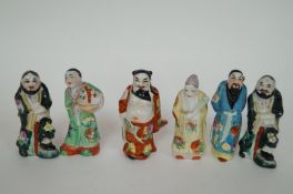Six decorative Chinese ceramic figures