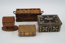 4 wooden boxes