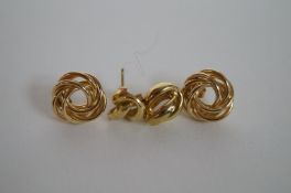 Two pairs of knot earrings