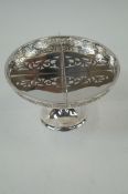 A silver plated tazza