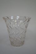 A limited edition cut glass vase with leaf decoration signed by Clyne Farquarson 30 of 250 with 36