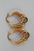 A pair of 9ct gold Creole earrings