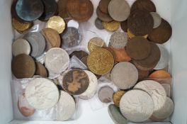 A collection of British and European coins