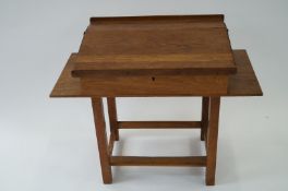 An oak school desk