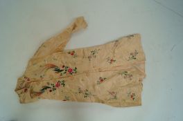 A Chinese silk Kimono, decorated with a bird
