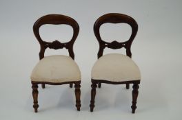 Two decorative balloon back dolls chairs