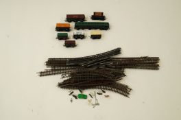 Hornby railway trucks and eight carriages