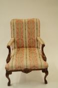 A 20th century mahogany armchair