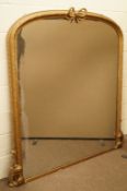 A large gilt over mantle mirror