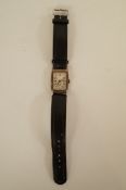 Talis, a gentleman's silver wristwatch, sponsors mark for George Stockwell, London, import mark