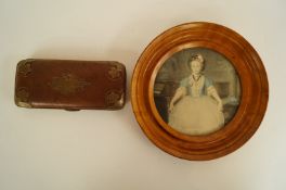 Framed miniature and etui case