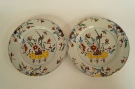 Two 18th century Delph plates