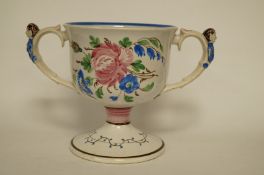 A 19th century loving cup inscribed "William Jinnes" 1845