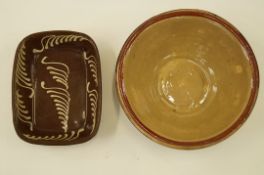 A slip ware bowl and one other