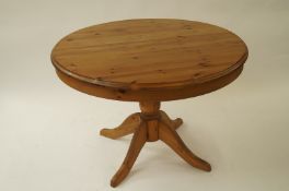 A pine table