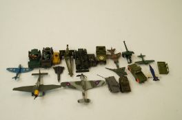 A good collection of military toys including Dinky
