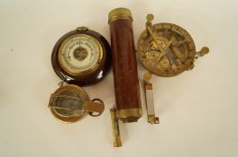 Four brass scientific instruments